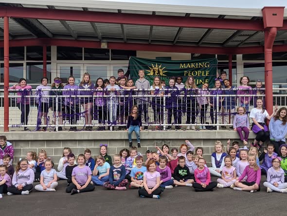 Tasmanian Schools Join Purple Knitting Challenge