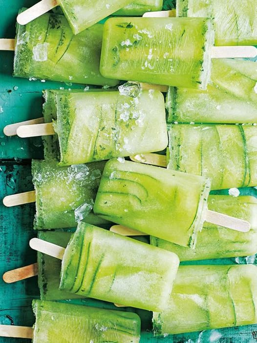 Cucumber, lime and mint popsicles recipe