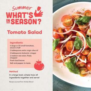 Seasonal tomato salad recipe