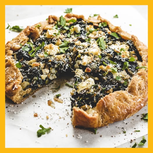 Garden greens leftover tart