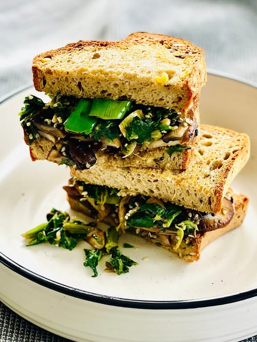 Miso mushroom toastie recipe