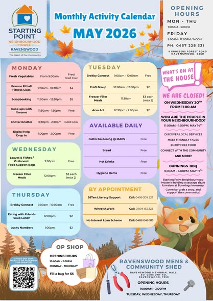 On Country Playgroup Launches Weekly Cooking Classes in Launceston