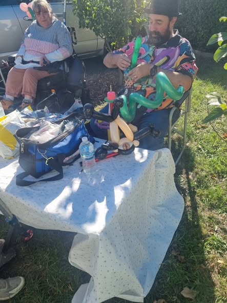 Balloon Twisting Activity Brings Smiles at Car Boot Sale Event