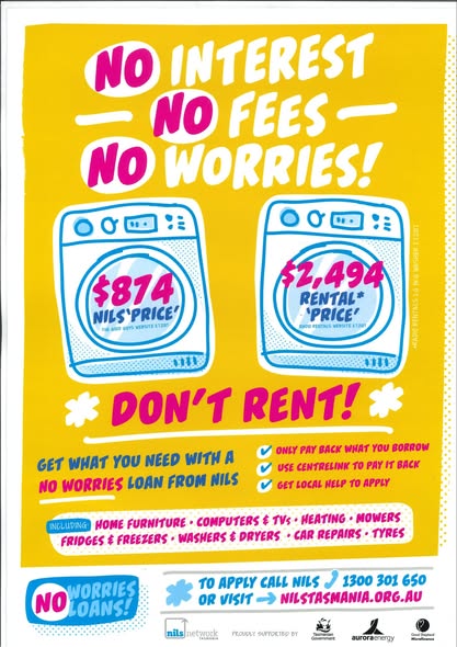 Loan Flyer Illustrates Appliance Cost Savings for Launceston Residents