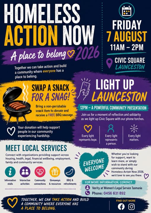 Snack Swap and Sausage Sizzle Supports Homeless Action in Launceston