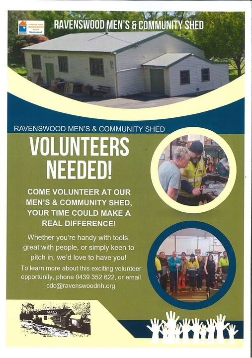 Volunteer Opportunities Offered Through Men’s Shed Program in Launceston
