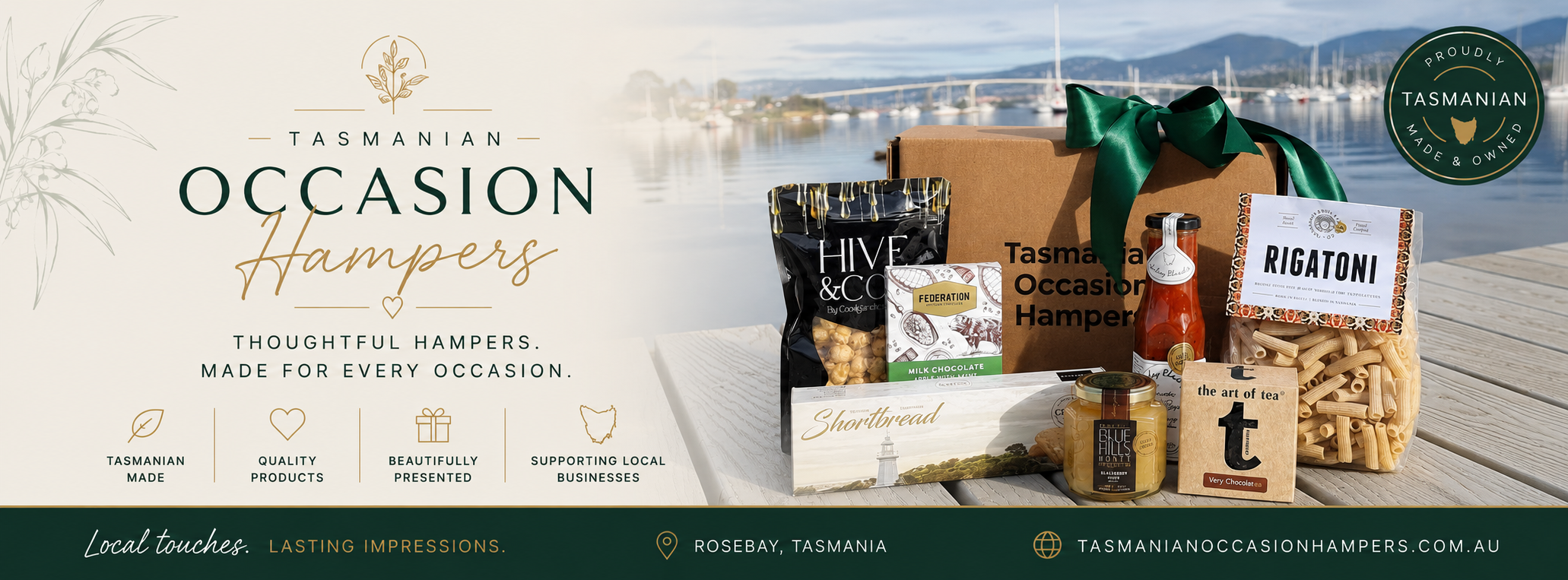 Tasmanian Occasion Hampers banner